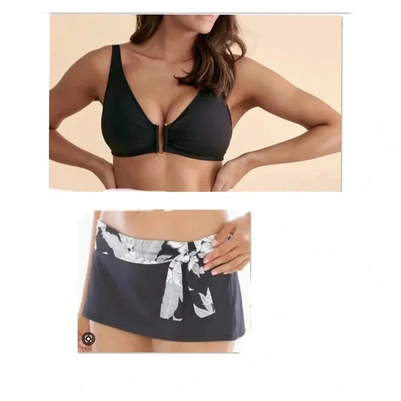 Bleu Rod Beattie All About You U Wire D Cup Bikini Top Size 36D Bottom 6 - Picture 1 of 10